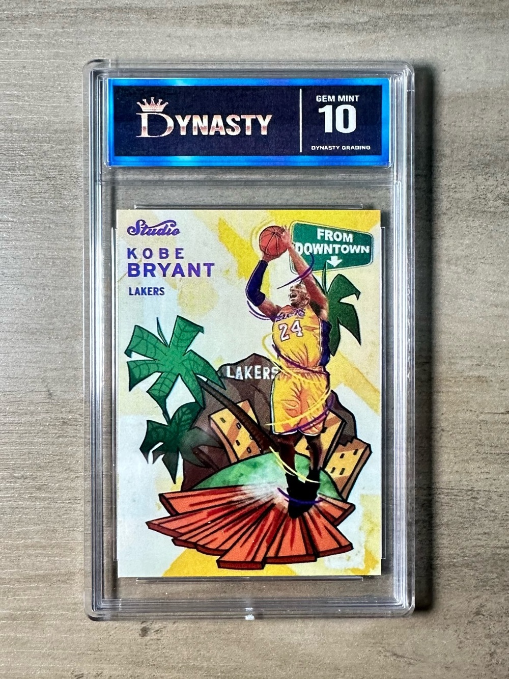 Kobe Bryant 2016/17 Panini Downtown #FD18 of 20 Gem Mint 10 Novelty Card.